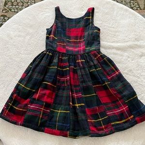 Polo Ralph Lauren girls tartan dress in great condition size 7